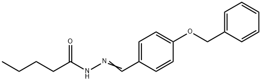 N-[(E)-(4-phenylmethoxyphenyl)methylideneamino]pentanamide Struktur