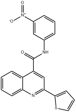 N-(3-nitrophenyl)-2-thiophen-2-ylquinoline-4-carboxamide,543685-94-5,结构式