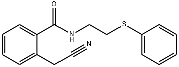 2-(cyanomethyl)-N-(2-phenylsulfanylethyl)benzamide 结构式