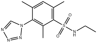N-ethyl-2,4,6-trimethyl-3-(tetrazol-1-yl)benzenesulfonamide Structure
