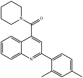 [2-(2,4-dimethylphenyl)quinolin-4-yl]-piperidin-1-ylmethanone 结构式