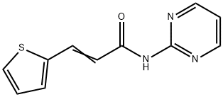 (E)-N-pyrimidin-2-yl-3-thiophen-2-ylprop-2-enamide 化学構造式