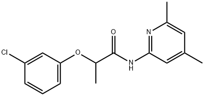 2-(3-chlorophenoxy)-N-(4,6-dimethylpyridin-2-yl)propanamide 结构式