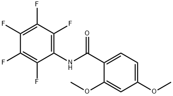 2,4-dimethoxy-N-(2,3,4,5,6-pentafluorophenyl)benzamide 化学構造式