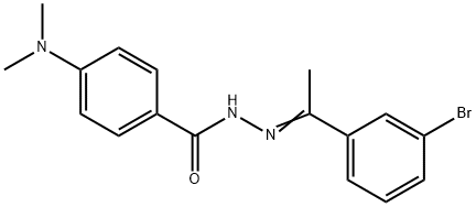 N-[(E)-1-(3-bromophenyl)ethylideneamino]-4-(dimethylamino)benzamide Structure