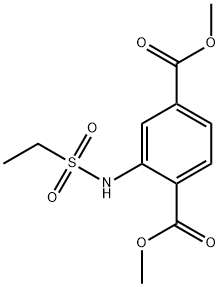 dimethyl 2-(ethylsulfonylamino)benzene-1,4-dicarboxylate 化学構造式