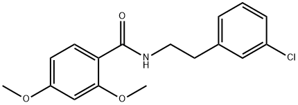 N-[2-(3-chlorophenyl)ethyl]-2,4-dimethoxybenzamide 化学構造式