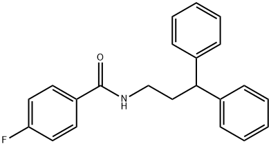 N-(3,3-diphenylpropyl)-4-fluorobenzamide,544661-85-0,结构式
