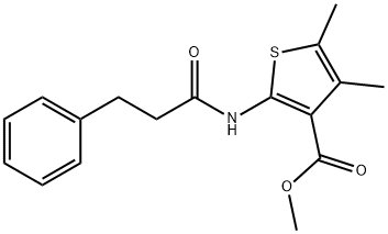 methyl 4,5-dimethyl-2-(3-phenylpropanoylamino)thiophene-3-carboxylate Structure