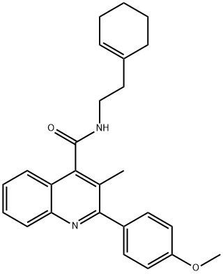 N-[2-(cyclohexen-1-yl)ethyl]-2-(4-methoxyphenyl)-3-methylquinoline-4-carboxamide Structure