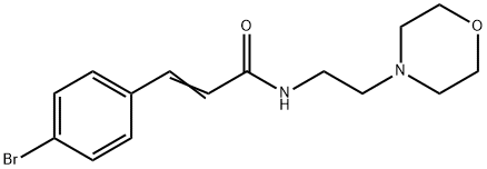 (E)-3-(4-bromophenyl)-N-(2-morpholin-4-ylethyl)prop-2-enamide 化学構造式