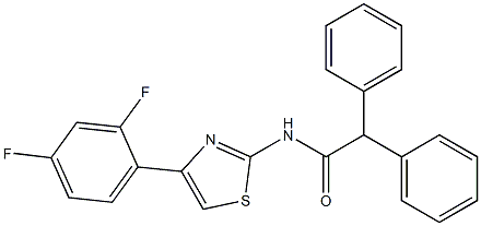 N-[4-(2,4-difluorophenyl)-1,3-thiazol-2-yl]-2,2-diphenylacetamide Struktur