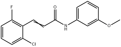 (E)-3-(2-chloro-6-fluorophenyl)-N-(3-methoxyphenyl)prop-2-enamide,545364-37-2,结构式