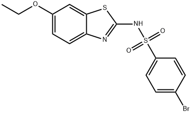 4-bromo-N-(6-ethoxy-1,3-benzothiazol-2-yl)benzenesulfonamide 化学構造式