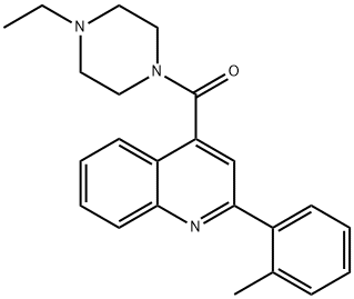 (4-ethylpiperazin-1-yl)-[2-(2-methylphenyl)quinolin-4-yl]methanone,545438-53-7,结构式