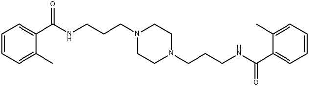 2-methyl-N-[3-[4-[3-[(2-methylbenzoyl)amino]propyl]piperazin-1-yl]propyl]benzamide 化学構造式