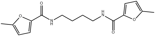 5-methyl-N-[4-[(5-methylfuran-2-carbonyl)amino]butyl]furan-2-carboxamide 化学構造式