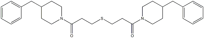 1-(4-benzylpiperidin-1-yl)-3-[3-(4-benzylpiperidin-1-yl)-3-oxopropyl]sulfanylpropan-1-one Structure