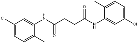 N,N'-bis(5-chloro-2-methylphenyl)butanediamide 化学構造式