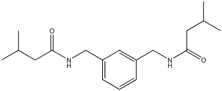 3-methyl-N-[[3-[(3-methylbutanoylamino)methyl]phenyl]methyl]butanamide Structure