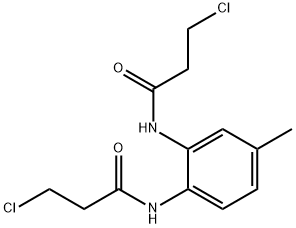 3-chloro-N-[2-(3-chloropropanoylamino)-4-methylphenyl]propanamide Struktur