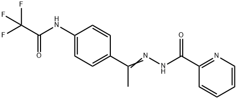 N-[(Z)-1-[4-[(2,2,2-trifluoroacetyl)amino]phenyl]ethylideneamino]pyridine-2-carboxamide Structure