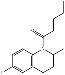 1-(6-fluoro-2-methyl-3,4-dihydro-2H-quinolin-1-yl)pentan-1-one Struktur