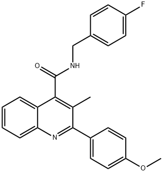 549517-19-3 N-[(4-fluorophenyl)methyl]-2-(4-methoxyphenyl)-3-methylquinoline-4-carboxamide