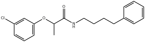 2-(3-chlorophenoxy)-N-(4-phenylbutyl)propanamide Structure