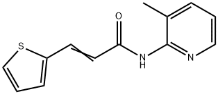 (E)-N-(3-methylpyridin-2-yl)-3-thiophen-2-ylprop-2-enamide 化学構造式