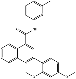 2-(2,4-dimethoxyphenyl)-N-(6-methylpyridin-2-yl)quinoline-4-carboxamide Structure