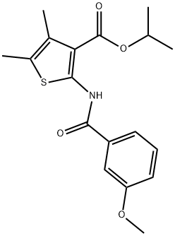 551908-09-9 propan-2-yl 2-[(3-methoxybenzoyl)amino]-4,5-dimethylthiophene-3-carboxylate