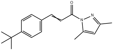 (E)-3-(4-tert-butylphenyl)-1-(3,5-dimethylpyrazol-1-yl)prop-2-en-1-one Structure