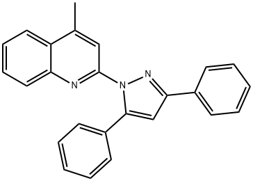 2-(3,5-diphenylpyrazol-1-yl)-4-methylquinoline Structure
