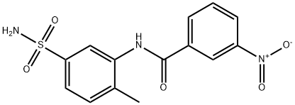 N-(2-methyl-5-sulfamoylphenyl)-3-nitrobenzamide,557777-27-2,结构式