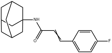 (E)-N-(1-adamantyl)-3-(4-fluorophenyl)prop-2-enamide 结构式