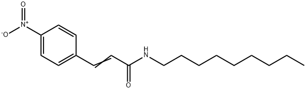 (E)-3-(4-nitrophenyl)-N-nonylprop-2-enamide 化学構造式