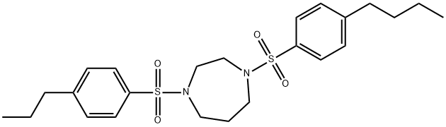 1-(4-butylphenyl)sulfonyl-4-(4-propylphenyl)sulfonyl-1,4-diazepane Structure