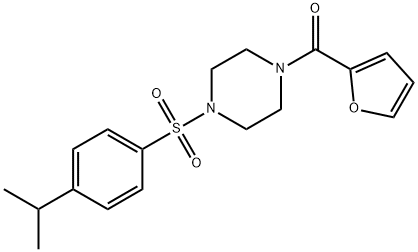 furan-2-yl-[4-(4-propan-2-ylphenyl)sulfonylpiperazin-1-yl]methanone Structure