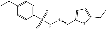 4-ethyl-N-[(Z)-(5-ethylthiophen-2-yl)methylideneamino]benzenesulfonamide 化学構造式
