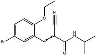 (E)-3-(5-bromo-2-ethoxyphenyl)-2-cyano-N-propan-2-ylprop-2-enamide Struktur