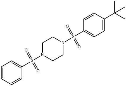 1-(benzenesulfonyl)-4-(4-tert-butylphenyl)sulfonylpiperazine,588684-59-7,结构式