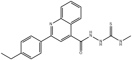 1-[[2-(4-ethylphenyl)quinoline-4-carbonyl]amino]-3-methylthiourea Structure