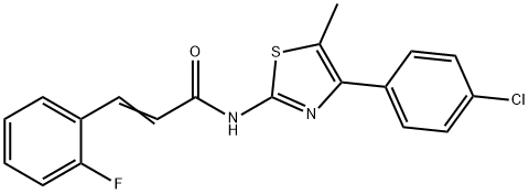 (E)-N-[4-(4-chlorophenyl)-5-methyl-1,3-thiazol-2-yl]-3-(2-fluorophenyl)prop-2-enamide Structure