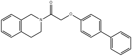 1-(3,4-dihydro-1H-isoquinolin-2-yl)-2-(4-phenylphenoxy)ethanone Structure