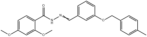 2,4-dimethoxy-N-[(Z)-[3-[(4-methylphenyl)methoxy]phenyl]methylideneamino]benzamide 结构式