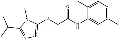 N-(2,5-dimethylphenyl)-2-[(4-methyl-5-propan-2-yl-1,2,4-triazol-3-yl)sulfanyl]acetamide Structure