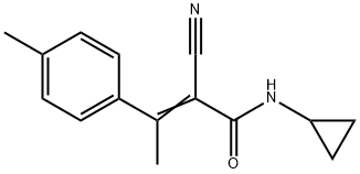 (E)-2-cyano-N-cyclopropyl-3-(4-methylphenyl)but-2-enamide Structure