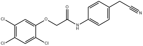 N-[4-(cyanomethyl)phenyl]-2-(2,4,5-trichlorophenoxy)acetamide,595555-23-0,结构式