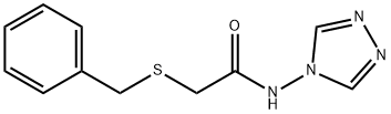 2-benzylsulfanyl-N-(1,2,4-triazol-4-yl)acetamide 化学構造式